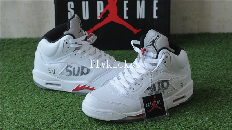 Air Jordan 5 Retro Supreme White